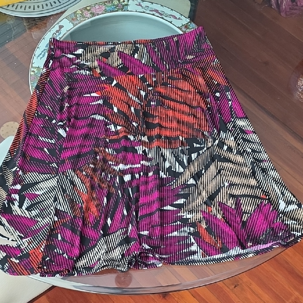 East 5th Vibrant Pink and Orange Skater Skirt